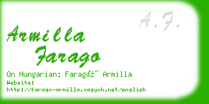 armilla farago business card